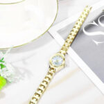 ساعت مچی عقربه‌ای کوارتز زنانه مدل بند دستبندی لوکس کد ۱.۲