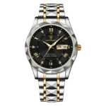 ساعت مچی عقربه‌ای کوارتز مردانه پوداگار مدل الماسی قفل پروانه ای ضد آب کد 005