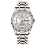 ساعت مچی عقربه‌ای کوارتز مردانه پوداگار مدل الماسی قفل پروانه ای ضد آب کد 003